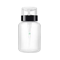 Activane Nail Press Bottle Push Down Empty Lockable Pump Dispenser Bottle Cosmetic Bottle Container 200ML Manicure Travel Press-Type Bottle Nail Polish Remover Pump Dispenser
