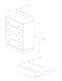 South Shore Litchi 4-Drawer Dresser, Pure White with Nickel Finish Knobs