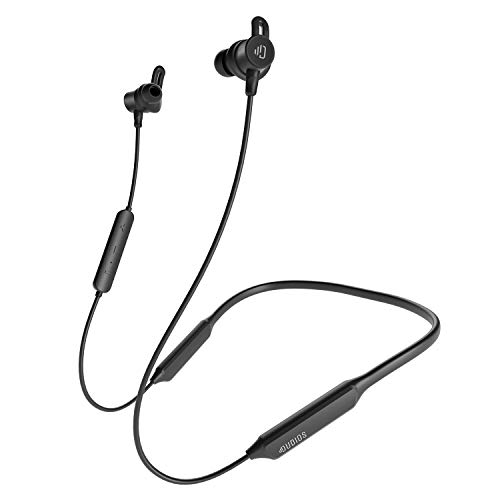 Dudios Neckband Bluetooth Earbuds, IPX7 Sweatproof Wireless Headphones apt-X Deep Bass(16 hrs Playtime, Built-in Magnetic, CVC6.0 Noise Cancellation) (Black)