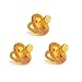 Orthodontic Natural Rubber Pacifier (Set of 3) Size: 0-6 Months