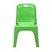 Flash Furniture Green Plastic Stackable School Chair with Carrying Handle and 11'' Seat Height