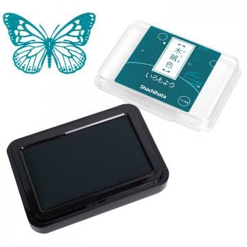 IROMOYO Stamp PAD, for Journaling and Scrapbooking| Traditional Japanese Ink Colour, Oil-Based Ink pad - Dark Green, Speedy Drying Time