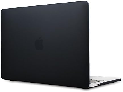LynneTech Rubberized Smooth Oil Spray Hard Case for 2016 Macbook Pro Retina 15-inch (Model: A1707) with 4 Thunderbolt 3 ports - with Touch Bar &amp; Touch ID ¨C Black