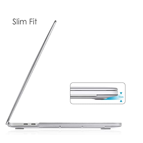FINTIE Case Compatible with MacBook Pro 13 inch M2/M1 (2022-2016) A2338/A2289/A2251/A2159/A1989/A1706/A1708, Ultra Thin Hard Shell Protective Snap Cover, Crystal Clear