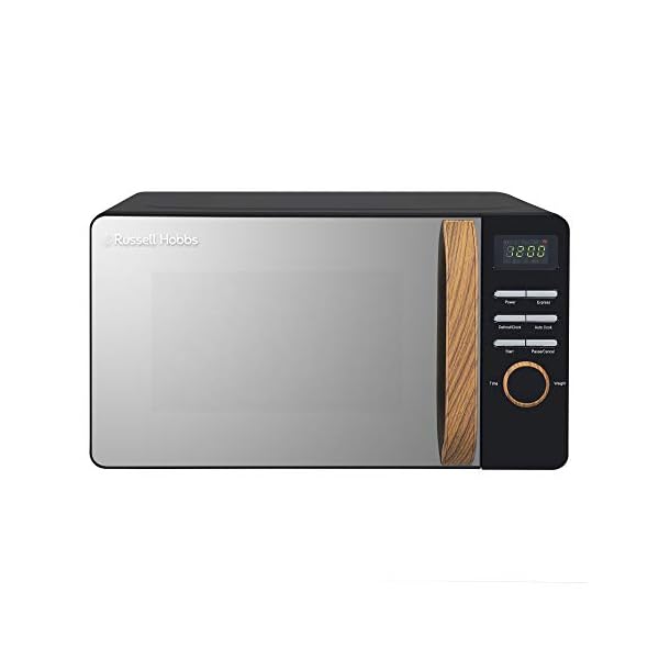 Russell-Hobbs-RHMD714B-N-17L-700w-Scandi-Black-Digital-Microwave-with-5-Power-Levels-Wood-Effect-Handle-Dials-Clock-Timer-Automatic-Defrost-Easy-Clean-8-Auto-Cook-Menus Russell Hobbs RHMD714B-N 17L 700w Scandi Black Digital Microwave with 5 Power Levels, Wood Effect Handle & Dials, Clock…