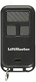 LiftMaster 890max Mini Key Chain Garage Door Opener Remote, 2.5" Long x 1.25" Wide x 1/2" Thick, Black with Gray Buttons