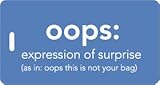 Inventive Travelware Funny Luggage Tag - oops: expression of surprise Bright Colors