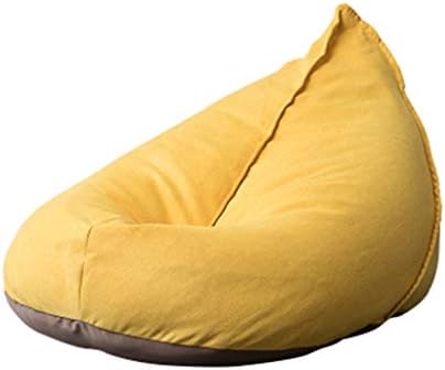 Kitzen Lounger Sofa Beanbag Chair - Bean Bag Recliner Gaming Indoor & Outdoor Beanbag Chair (108X86x71cm),Yellow