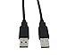 CERRXIAN LEMENG Dual USB 2.0 Male to Female Extension Cable 50cm with Screw Panel Mount Holes