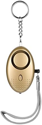 Emergency Personal Alarm,Paragala 130 DB Self Defense Electronic Device Alarm Keychain with LED Flashlight for Women,Students,Girls,Elderly (gold)