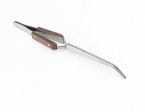 Mazbot Fiber Grip Bent and Straight Cross Locking Tweezers Set - Thumbnail 2