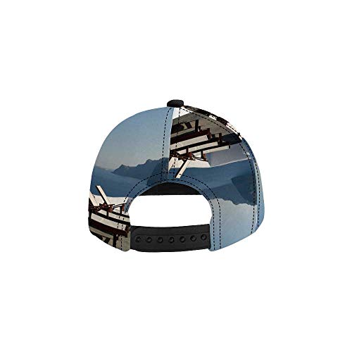 Travel Decor Comfortable Hat,Sunlounger at Terrace in Santorini Greece Resort Relaxation Aegean for Home,One Size