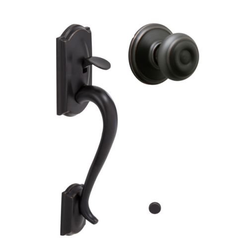 Schlage FE285-CAM-GEO Camelot Lower Handleset Featuring the Georgian Knob for Us,