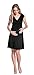 Happy Mama Women's Maternity Skater Nursing Flattering Dress 256p (Black, US 8, M)