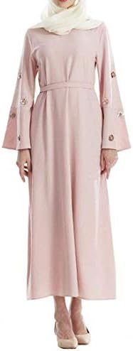 Starsace Women Muslim Arab Sequin Thobe Long Sleeve Fashion Long Dresses