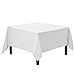 Gee Di Moda Square Tablecloth - 70 x 70 Inch White Table Cloth for Medium Square or Round Tables - Heavy Duty Washable Fabric - for Buffet Table, Holiday Party, Dinner, Wedding & Baby Shower