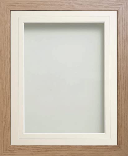 Frame Company Allington Beech Photo Frame with White V-Groove Mount, 10x8 for 8x6 inch, fitted with perspex