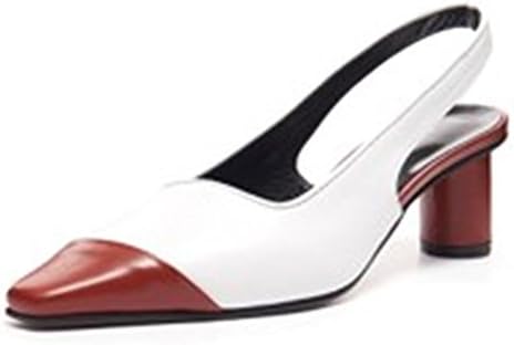 SJ17105 WT+BW SLINGBACK DRESS SLING PUMP (7.5)
