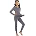ViCherub Girls’ Thermal Underwear Set, Black & Gray, Mediumthumb 1