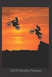 Plan On It 2019 Weekly Calendar Planner - Air Born Dirt Bikes: Extreme Sports Black 14 Month Pocket by Nine Forty Publishing