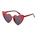 GIFIORE Heart Sunglasses Vintage Retro Oversized Cat Eye Heart Shaped Sun Glasses (Red Frame)
