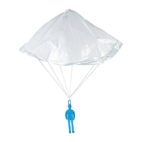 image for Kicko Plastic Army Parachute Men - Paratroopers - 4.25 Inches - Pack o
