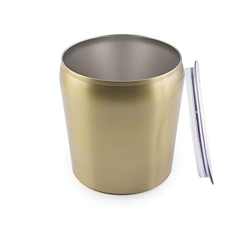 Cambridge Silversmiths 3-Quart Insulated Stainless Steel Ice Bucket, Brushed Go…