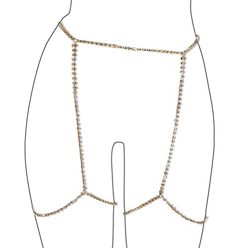 MineSign Diamond Sexy Belly Chain Retro Waist Belt Chains Body Jewelry for Summer Beach Bikini Swimsuit Party (Gold) - Thumbnail 6