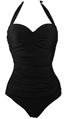 V'SHOW 1950s Elegant Inspired Retro Vintage One Piece Pin Up Monokinis Swimsuit(FBA)