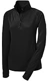 Joe's USA Ladies Moisture Wicking Stretch 1/2-Zip Pullover Sweatshirts. Sizes XS-4XL