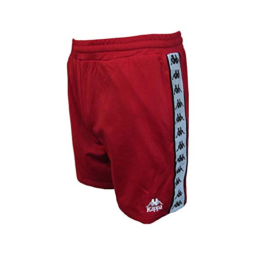 Kappa Mens 222 Banda Cole Retro Slim Fit Shorts Red/White XL