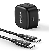 UGREEN USB C Charger Plug 25W USB C PD Fast Charger Plug with 2M USB C Cable Compatible with Gala...