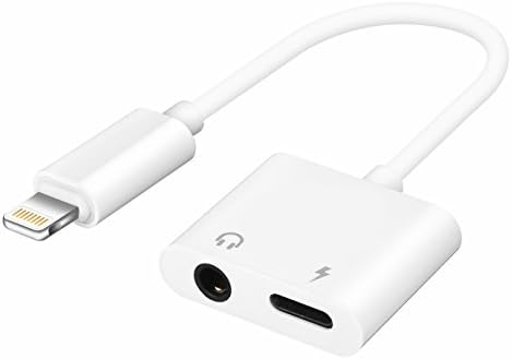 YLANK 2 in 1 iPhone7 Headphone Adapter,Lightning to 3.5mm Audio Jack Charge and Listen to music at the same time for iPhone X/8/7[Support iOS 10.3.3 or Up]