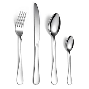 16-Piece Cutlery Set for 4 Persons–Ben & Bel Stainless Steel Knife, Fork and Spoon Tableware Set–Easy-Clean & Dishwasher…
