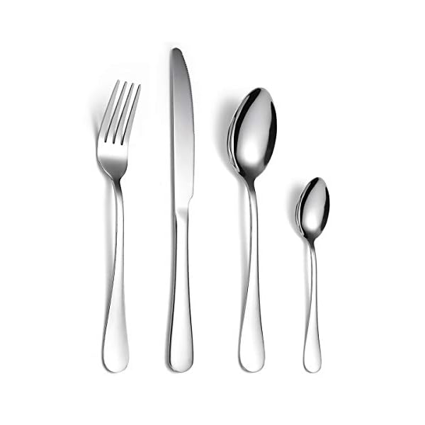 16-Piece-Cutlery-Set-for-4Ben-Bel-Stainless-Steel-Tableware-Dinnerware-Knife-Fork-Spoon-Set-Easy-Clean-Dishwasher-Safe 16-Piece Cutlery Set for 4 Persons–Ben & Bel Stainless Steel Knife, Fork and Spoon Tableware Set–Easy-Clean & Dishwasher…