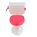 FairyStar Cute Wash-Basin Toilet Set Plastic Bathroom Toilet Sink Mirror Set For Barbie Dolls Kids Gift (Style Color Random)