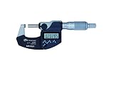 Mitutoyo 293-340-30 Digital Micrometer, Inch/Metric, Ratchet Thimble, 0-1" (0-25mm) Range, 0.00005" (0.001mm) Resolution, +/-0.00005" Accuracy, Meets IP65 Specifications