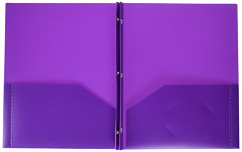 Filexec Products Prong, 2 Pocket, Pack of 5 Fastener Folder, Purple (50498-67734)