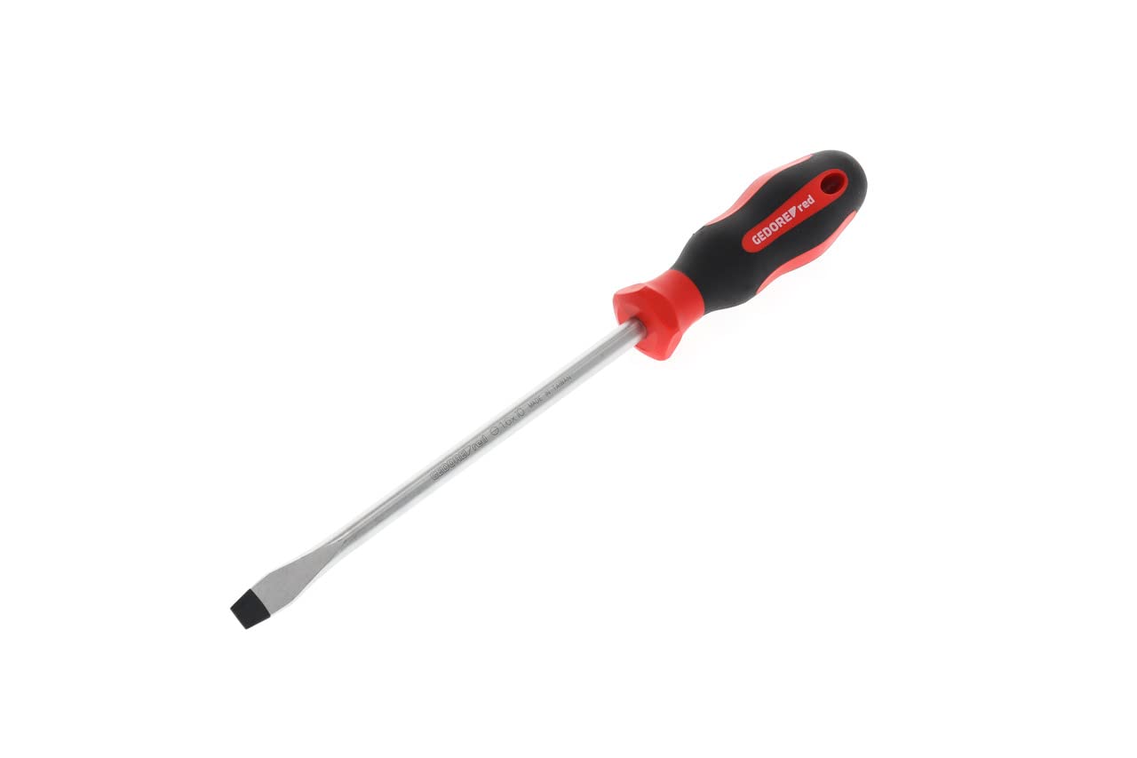 GEDORE Screwdriver slotted, Screwdriver, 2-component handle, length 322 mm, Tool, R38101039, Steel