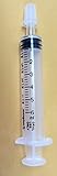 5 Pack of 6ml 6cc 1 Tsp. Slip Tip Oral Medication Syringes with Tip Cap W/o Needle