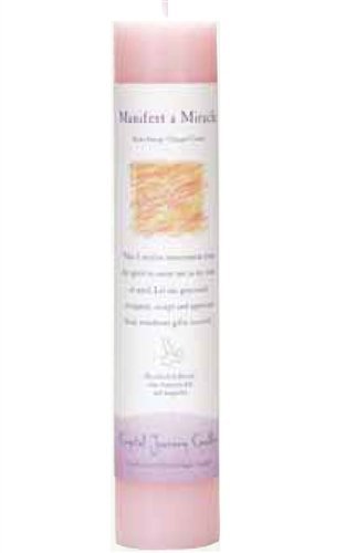 Crystal Journey Herbal Magic Pillar Candle - Manifest a Miracle