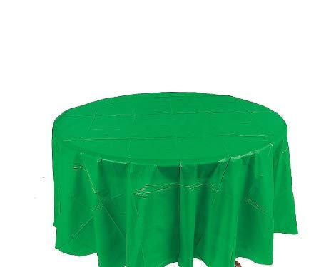 Mountclear Disposable/Reusable Plastic Tablecloths 84" Round Table Cover
