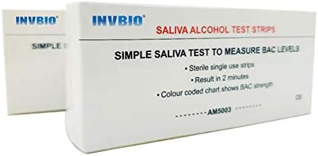 INVBIO [25 Pack] Home Alcohol Saliva Test Strips Kit, Alcohol Tester, Accurate and 2 Minutes Testing Time to Get Results
