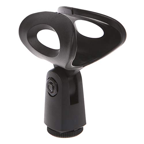 Hacloser Mic Clip Holder Flexible Black Microphone Stand Accessory Plastic Clamp (1)