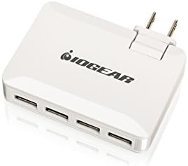 IOGEAR GearPower 4-Port 4.2A USB Wall Charger with QuadSmart Power Balance Technology for Simultaneous Charging of Smartphones and Tablets, GPAW4U4