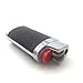 Lucklybestseller Metal Leather Lighter Case Cover Holder for BIC Mini Lighter J5 (Black)