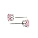 CAETLEPink Crystal Zironia Bling Bling Shine Gem Mounted Stud Earrings
