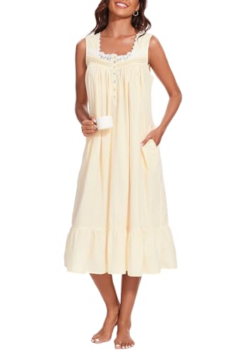 AVIIER 100% Cotton Nightgowns