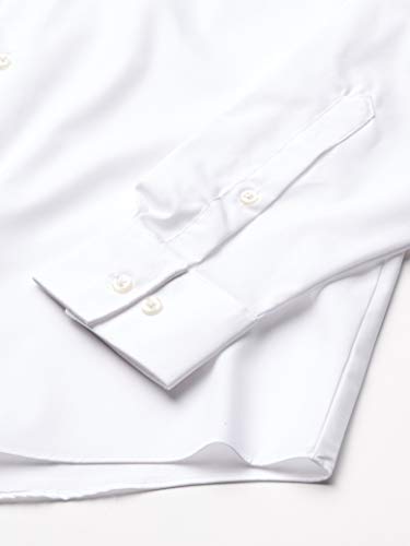 Van Heusen Men's Dress Shirt Regular Fit Flex Collar Stretch Solid, White, 18.5" Neck 34"-35" Sleeve