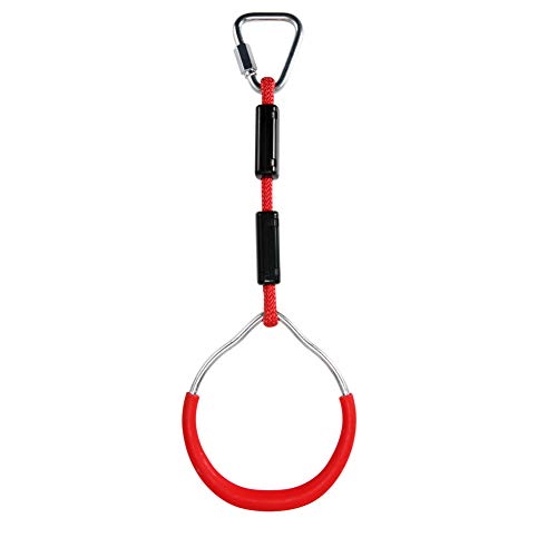 letsgood Colorful Swing Gymnastic Rings - Outdoor Backyard Play Sets & Playground Equipment for Ninja Line, Monkey Ring, Climbing Ring, Obstacle Ring - Swing Toys Set for Kids Boys Girls